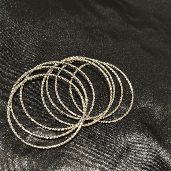 Elegant Silver Kids' Bangle Set